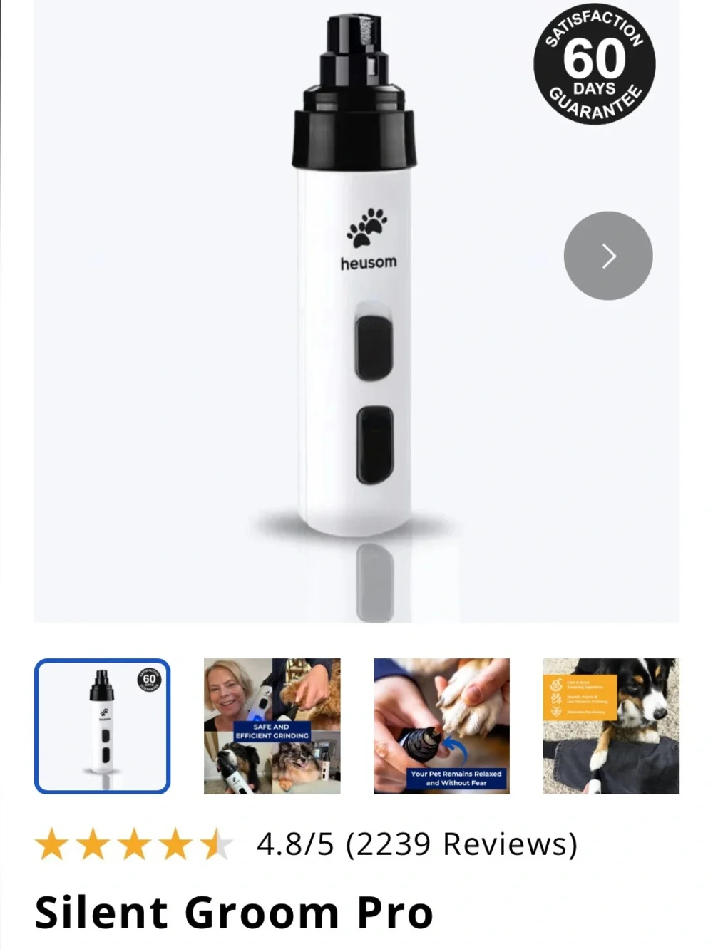 Silent Groom Pro Electric Trimmer + 3 replacement heads
